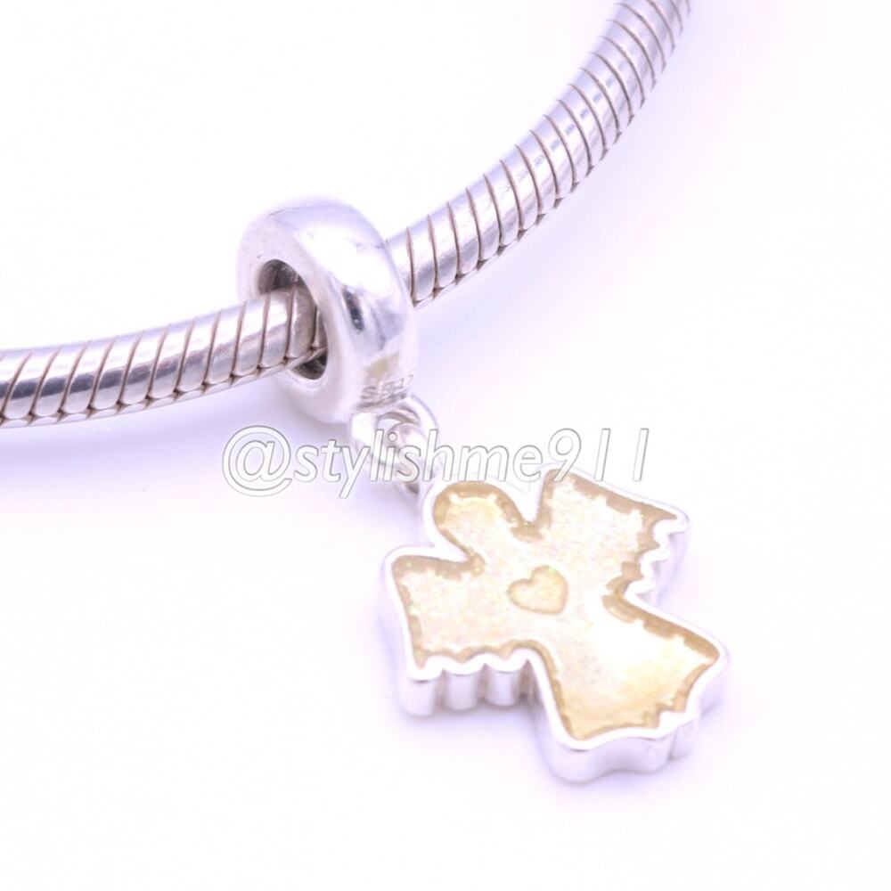 Authentic PANDORA Retired Snow Angel Dangle - 791238EN51